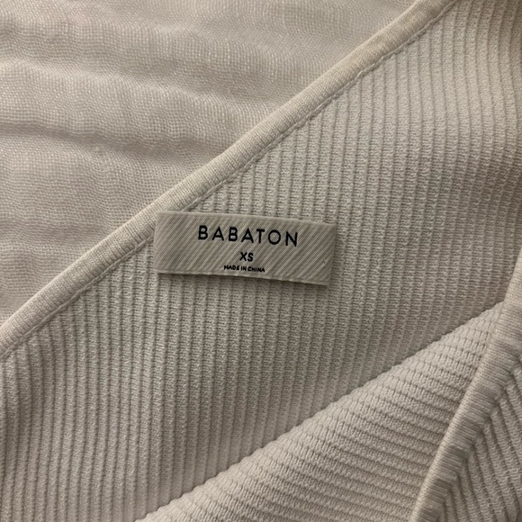 Aritzia Babaton Sculpt Knit One-Shoulder Tank in White Size XS - Picture 4 of 7